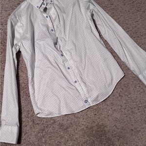 Twillory White with Mini Acorn untuck(able) Button Down Shirt